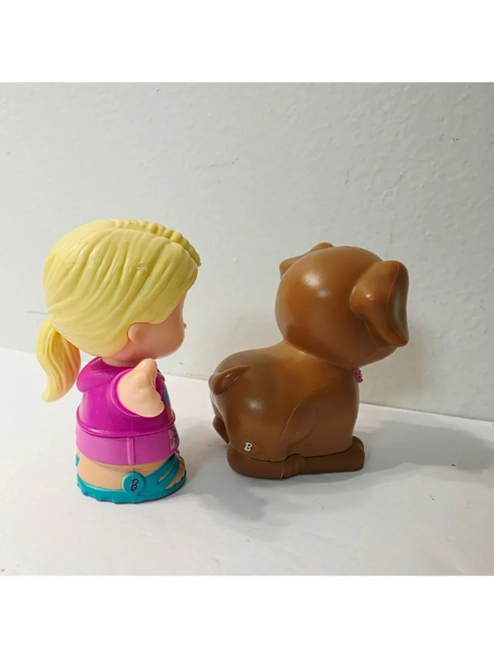 2 Fisher Price Little People RV Barbie Replacement Figures Blonde Girl Puppy Dog